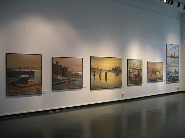Konst, utställning på Sjöfartsmuseet i Göteborg, konstnär Carl Bjerkås